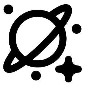 Astronomy Saturn Star Icon from Nova Line - Free Set
