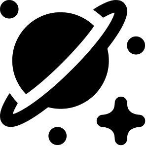 Astronomy Saturn Star Icon from Nova Solid - Free Set