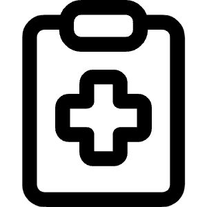 Checkup Medical Report Clipboard Icon from Core Line - Free Set
