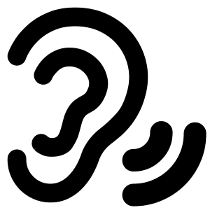 Ear Hearing Icon from Core Remix - Free Set