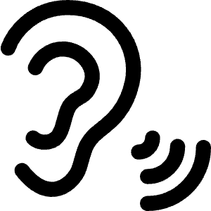Ear Hearing Icon from Core Line - Free Set