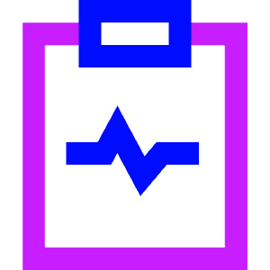 Heart Rate Clipboard Icon from Sharp Neon - Free Set