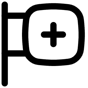 Hospital Sign Icon from Flex Line - Free Set