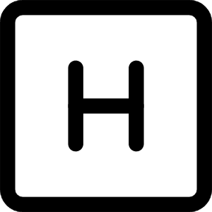 Hospital Sign Square Icon from Core Line - Free Set