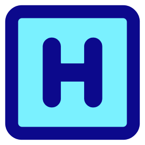 Hospital Sign Square Icon from Core Pop - Free Set