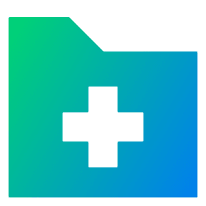 Medical Folder Icon from Sharp Gradient- Free Set