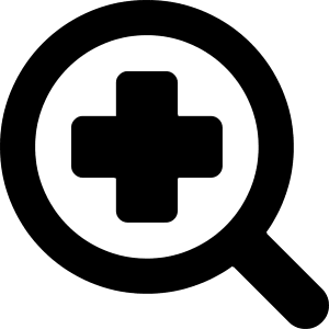 Medical Search Diagnosis Icon from Core Solid - Free Set