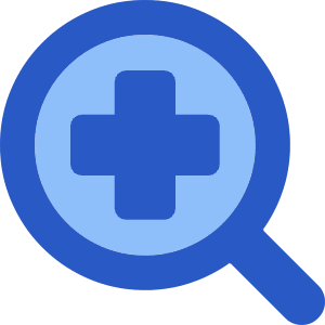 Medical Search Diagnosis Icon from Core Flat - Free Set