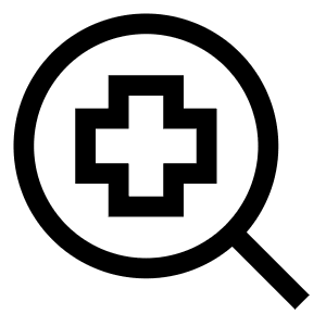 Medical Search Diagnosis Icon from Sharp Line - Free Set