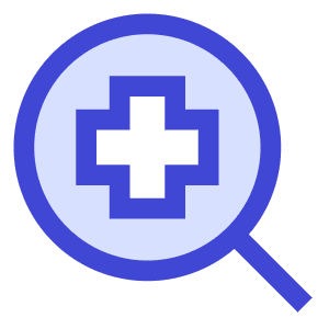 Medical Search Diagnosis Icon from Sharp Duo - Free Set