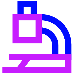 Microscope Observation Sciene Icon from Sharp Neon - Free Set