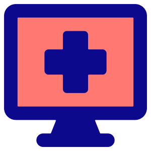 Online Medical Service Monitor Icon from Core Pop - Free Set
