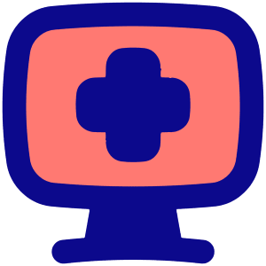 Online Medical Service Monitor Icon from Flex Pop - Free Set