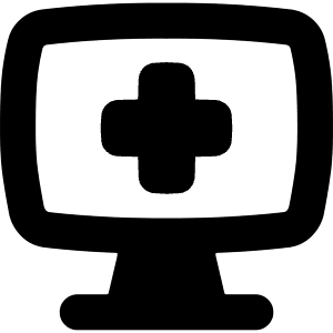 Online Medical Service Monitor Icon from Flex Solid - Free Set