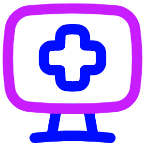 Online Medical Service Monitor Icon from Flex Neon - Free Set