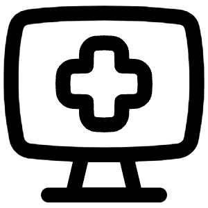 Online Medical Service Monitor Icon from Flex Line - Free Set