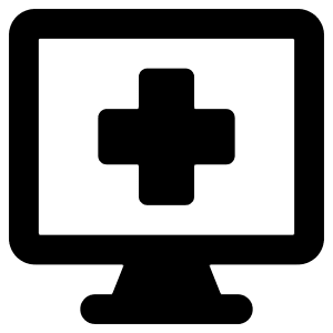 Online Medical Service Monitor Icon from Core Remix - Free Set