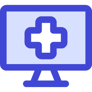 Online Medical Service Monitor Icon from Core Duo - Free Set