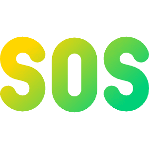 Sos Help Emergency Sign Icon from Flex Gradient - Free Set