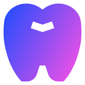Tooth Icon from Sharp Gradient- Free Set