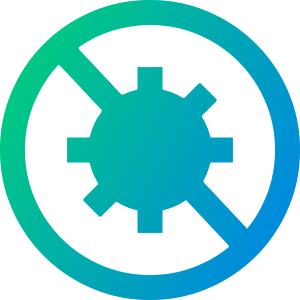 Virus Antivirus Icon from Sharp Gradient- Free Set