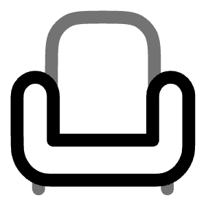 Armchair Icon from Solar Line Duotone Set