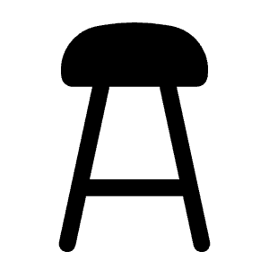 Bar Chair Icon from Solar Bold Set
