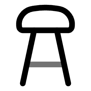 Bar Chair Icon from Solar Line Duotone Set