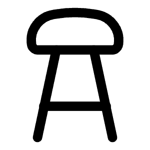 Bar Chair Icon from Solar Linear Set