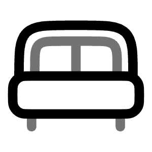 Bed Icon from Solar Line Duotone Set