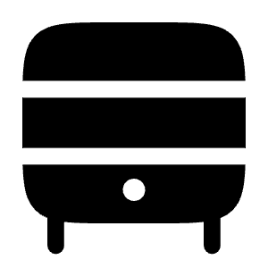 Bedside Table 2 Icon from Solar Bold Set