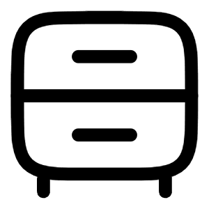 Bedside Table 3 Icon from Solar Linear Set