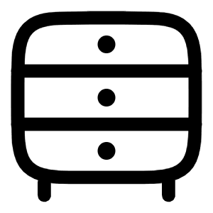 Bedside Table Icon from Solar Linear Set