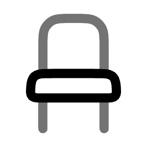 Chair Icon from Solar Line Duotone Set