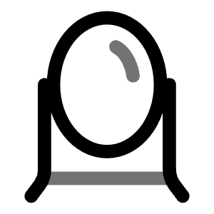 Mirror Icon from Solar Line Duotone Set