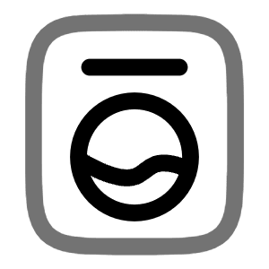Washing Machine Minimalistic Icon from Solar Line Duotone Set