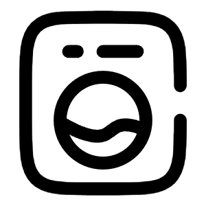 Washing Machine Minimalistic Icon from Solar Broken Set