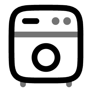 Washing Machine Icon from Solar Line Duotone Set
