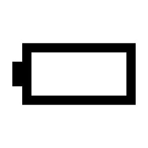 Battery Horiz 000 Icon from Sharp Line - Material Symbols Set