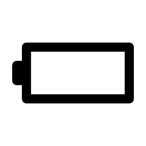 Battery Horiz 000 Fill Icon from Rounded Fill - Material Symbols Set