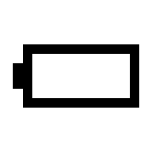 Battery Horiz 000 Fill Icon from Sharp Fill - Material Symbols Set