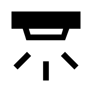 Detector Alarm Fill Icon from Sharp Fill - Material Symbols Set
