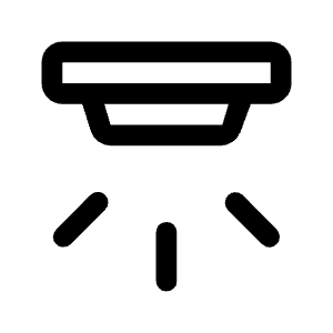 Detector Alarm Icon from Rounded Line - Material Symbols Set