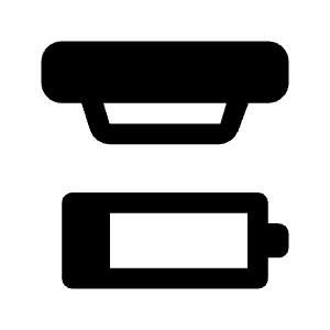 Detector Battery Fill Icon from Rounded Fill - Material Symbols Set