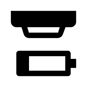 Detector Battery Fill Icon from Outlined Fill - Material Symbols Set