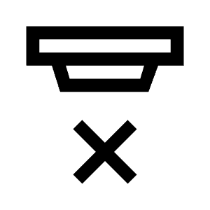 Detector Offline Icon from Sharp Line - Material Symbols Set