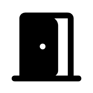 Door Open Fill Icon from Rounded Fill - Material Symbols Set