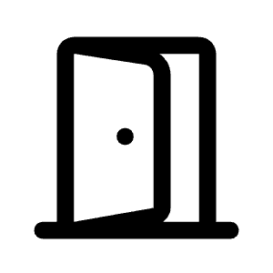 Door Open Icon from Rounded Line - Material Symbols Set