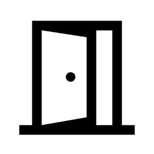 Door Open Icon from Sharp Line - Material Symbols Set