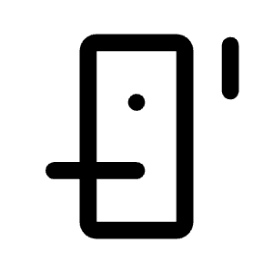 Door Sensor Icon from Outlined Line - Material Symbols Set